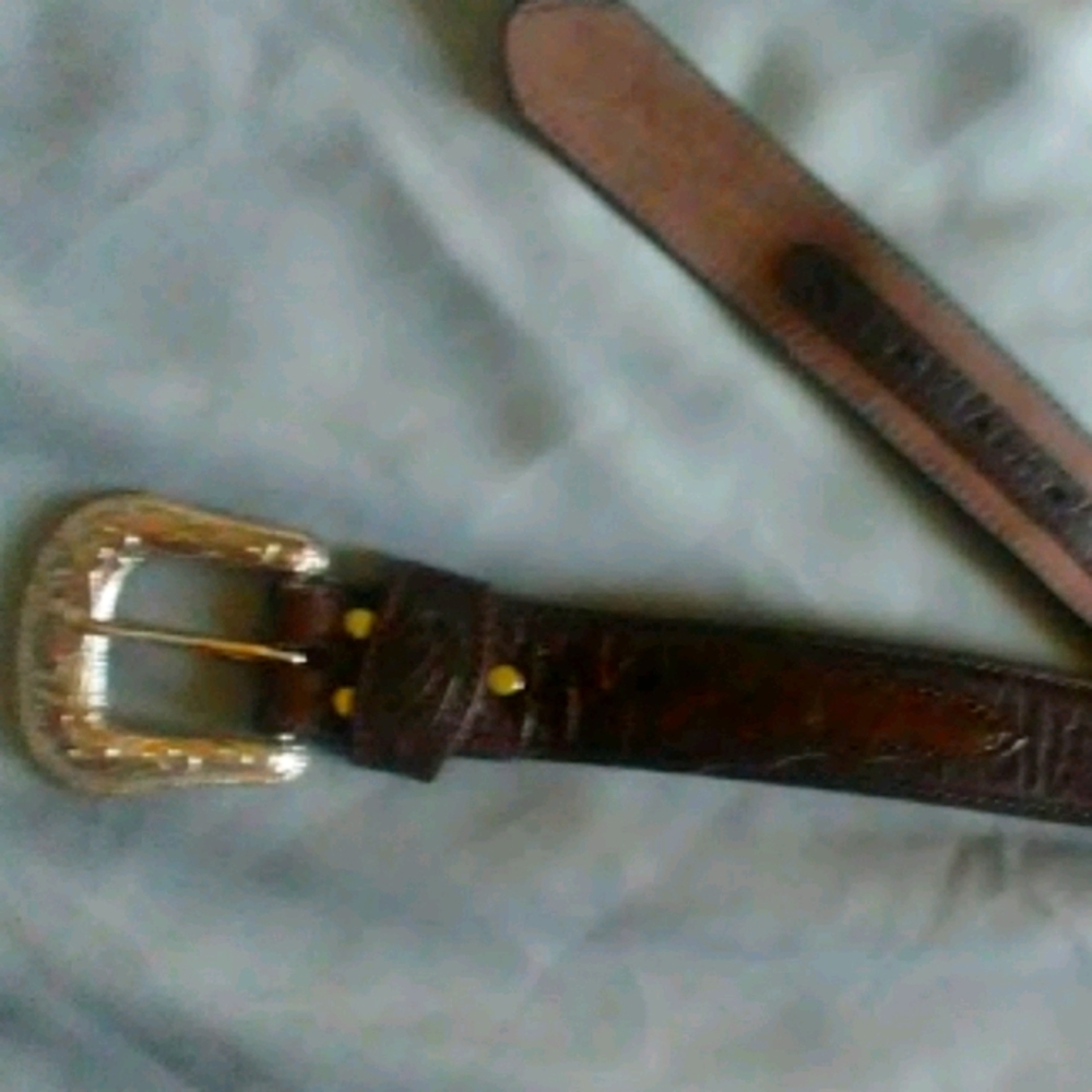 Leather western belt